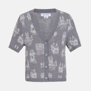 Button Down V-Neck Knitted Cardigan