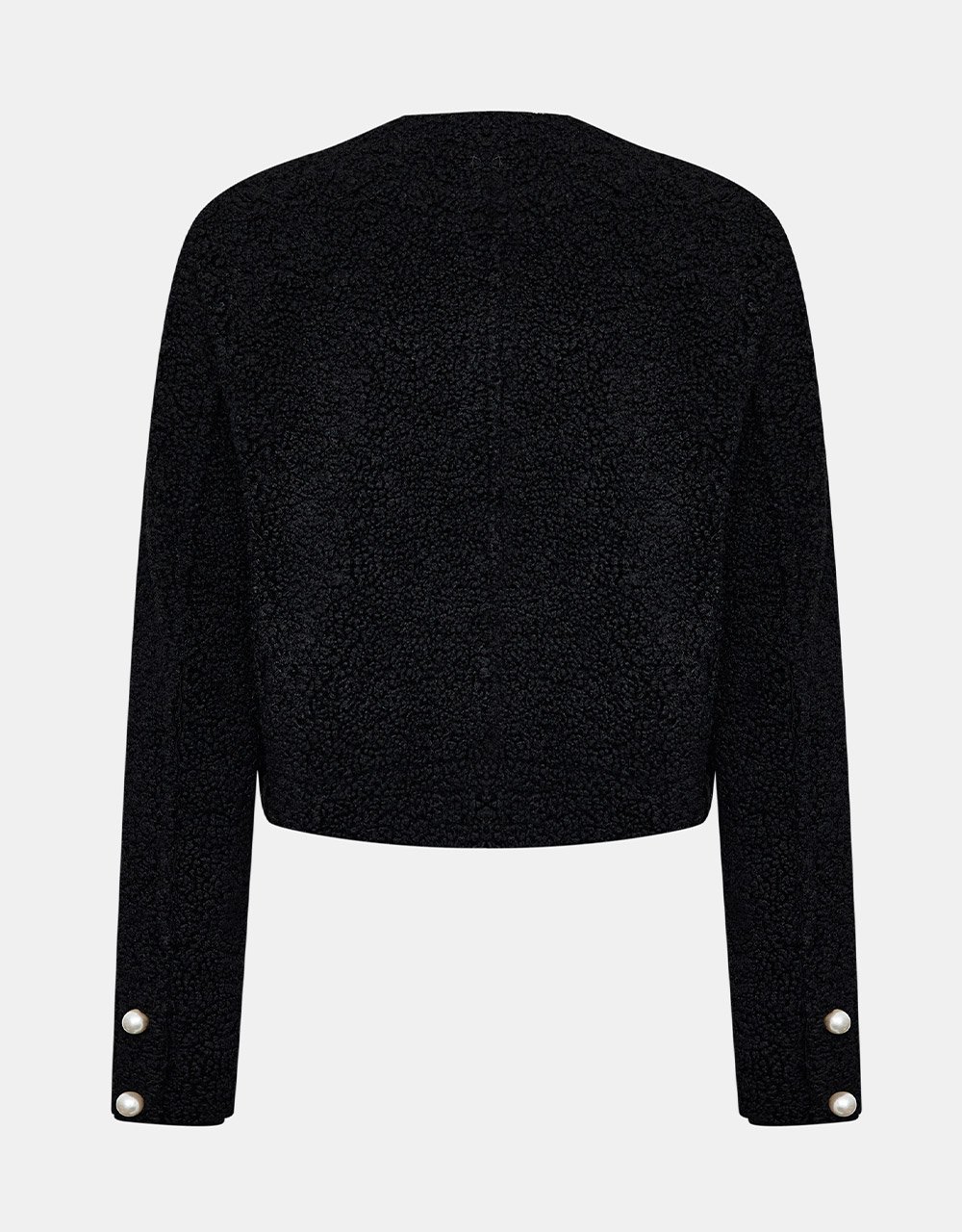 Faux Pearl Button Dual Pocket Jacket - Image 6