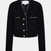 Faux Pearl Button Dual Pocket Jacket